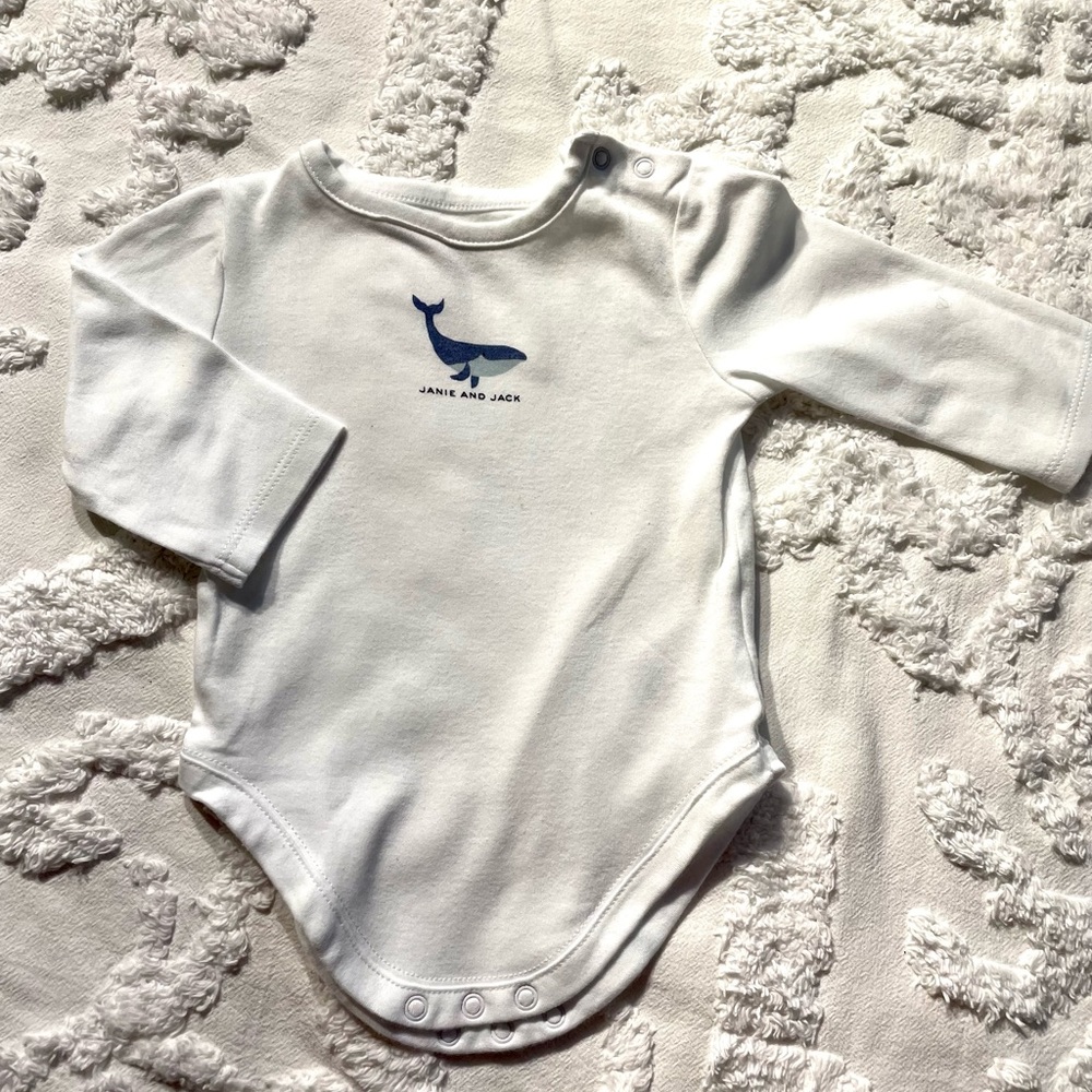 Janie and Jack Whale Onesie